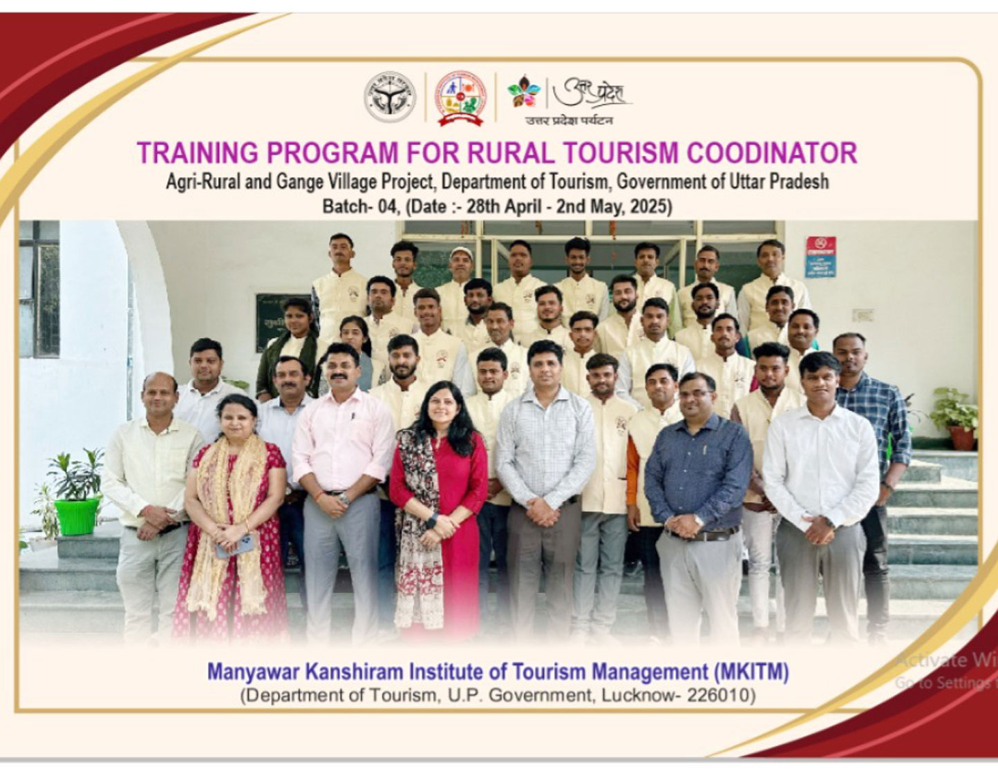Training Program for Rural Tourism Coordinator, 28/04/2025 to 02/05/2025, Batch - 04